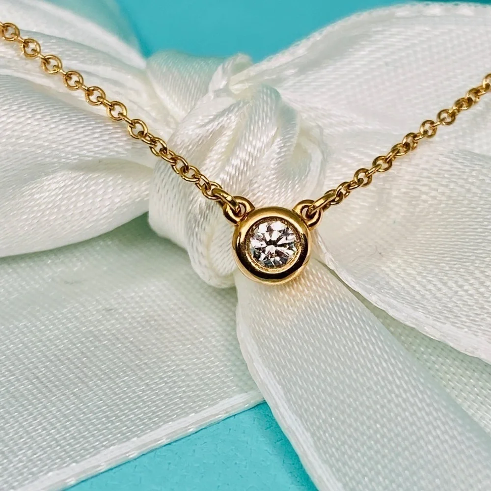 Tiffany & Co .10 Peretti Damond by the yard 18k rose gold 16” W/box MSRP $1300 - Picture 7 of 8